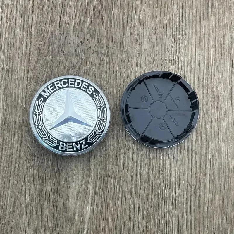 Для Mercedes Benz 4 шт. Колпачок ступицы колеса автомобиля Наклейка на центральный болт колеса Для Mercedes-Benz C180 C200 E300 S350 E260 ml350 GLK декор