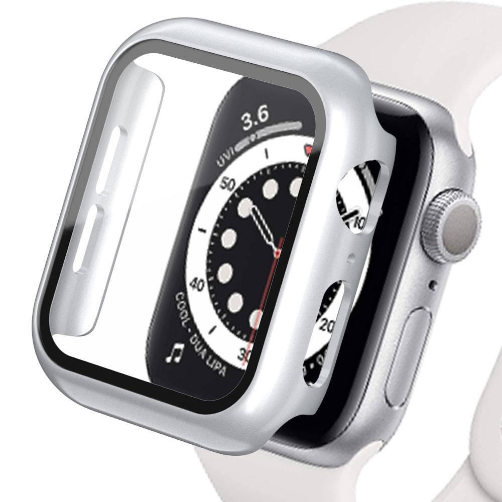 Стекло+Чехол Для Apple Watch корпус 45мм 41мм 44мм 40мм 42мм 38мм ремешок Аксессуар Защитное стекло iwatch серия 5 4 6 SE 3 7 8 9