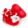 Рождественская обувь для новорожденных девочек, теплая зимняя обувь для кроватки