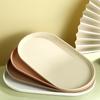 1/4 шт японский пластиковый поднос для кофе овальные подносы для еды тарелка для десерта конфеты поднос для чая Гунфу кухонные принадлежности