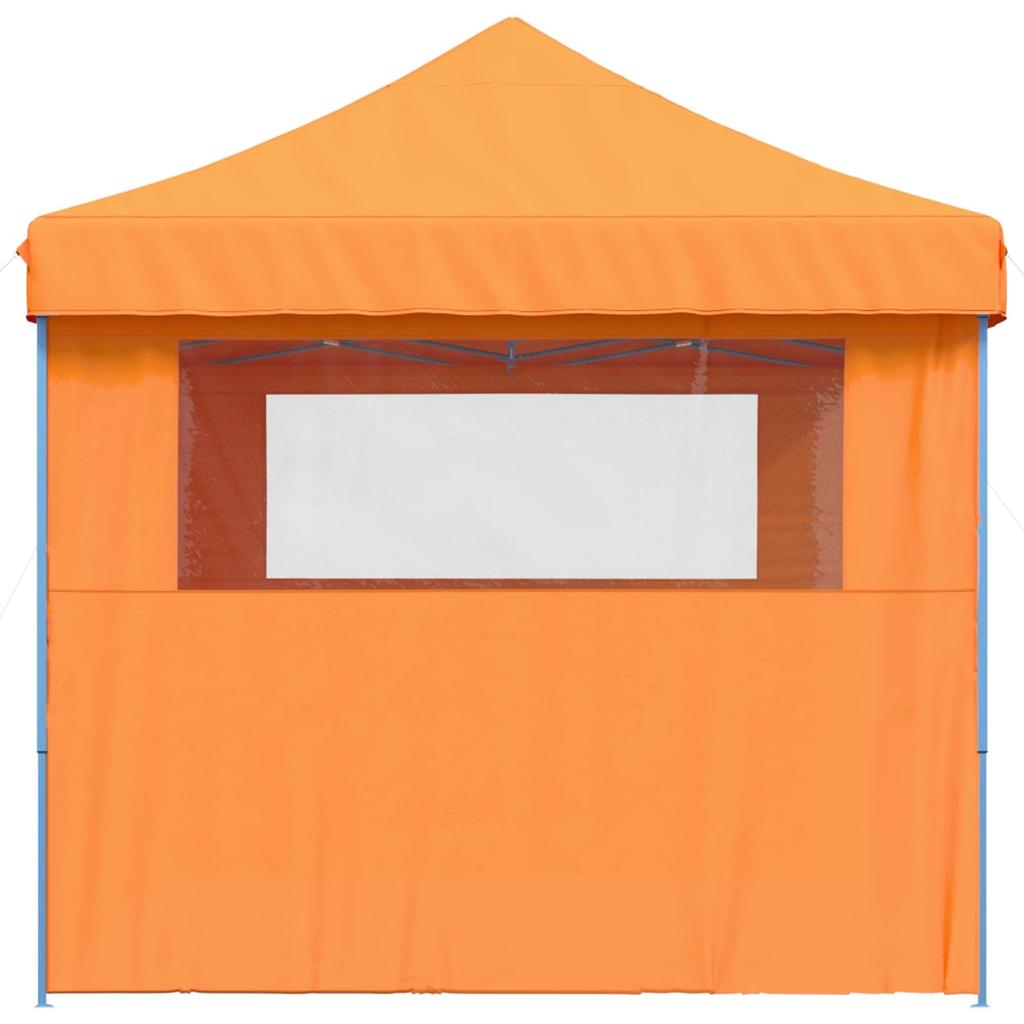 Foldable Pop Up Party Tent with 3 Side Panels Orange