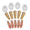 14pcs Contact Tip Gas Diffuser Tip Holder Set for Binzel 24KD MIG Welding Torch1.0mm