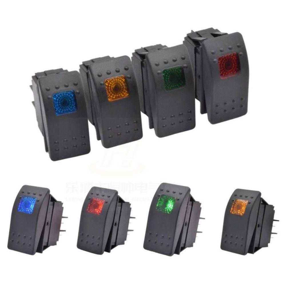 DPST Boat Rocker Switch 12V 20A Waterproof Rocker Switch Lamp Toggle Switch Button For Truck