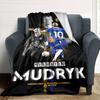 Chelsea Fc Football Player Customize Text Blanket Throw Customizable Blanket Comfortable Versatile for Chair Living Room Office Chair Livingroom