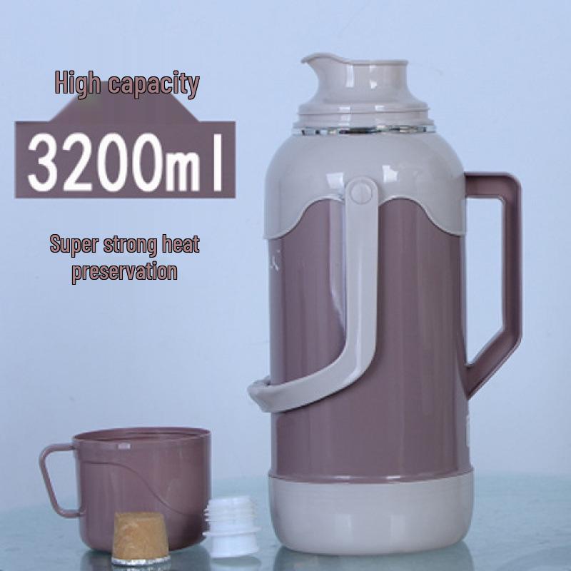 Xia Ming Large Capacity Insulated Glass Liner Thermos for Students - Hot Water Bottle with Plastic Kettle Design