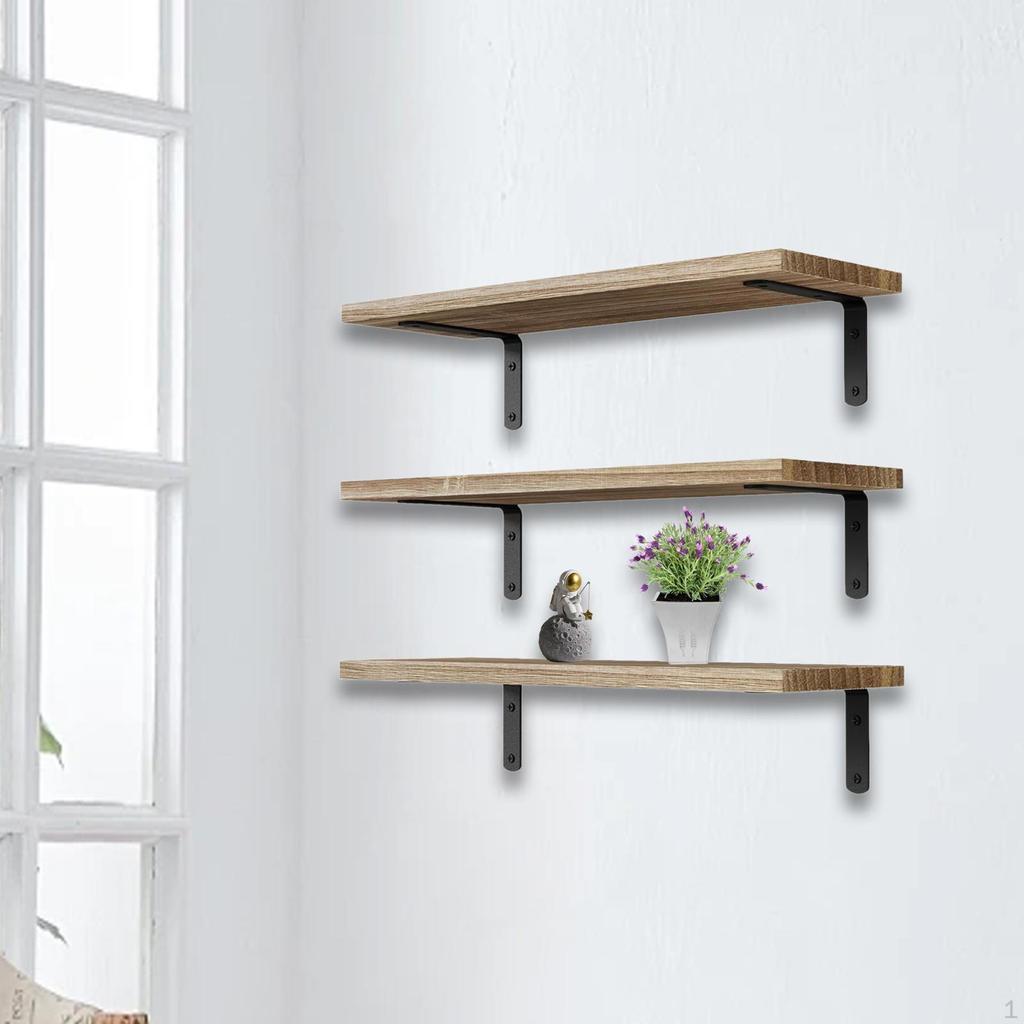 3 шт. настенные деревянные подвесные полки, универсальные, экономящие пространство, декоративные для