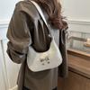 Бант корейская версия нежная сумка через плечо женская 2025 нишевая новая универсальная ins сумка-пельмень подмышку в иностранном стиле