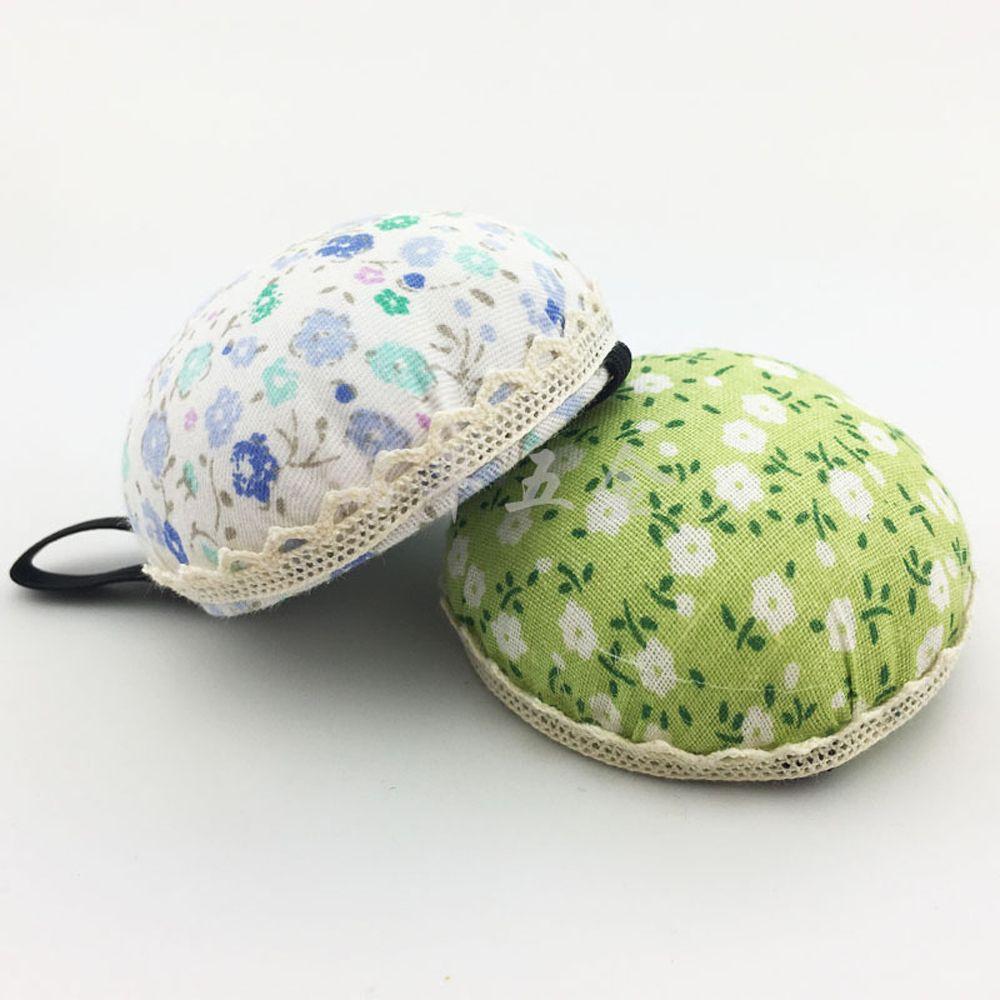 1Pc HOT Ball-Shaped Home Supplies Button Storage Needle Holder Wrist Strap Sewing Pin Cushion Floral