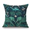 Tropical Plant Elephant Animal Pattern Home Decoration Cotton Linen Sofa Seat Cushion Cover