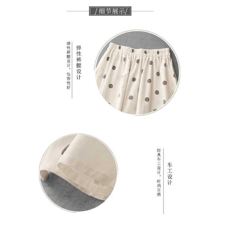 2025 Летняя черно-белая обтягивающая талия в горошек Повседневная универсальная литературная винтажная полуюбка