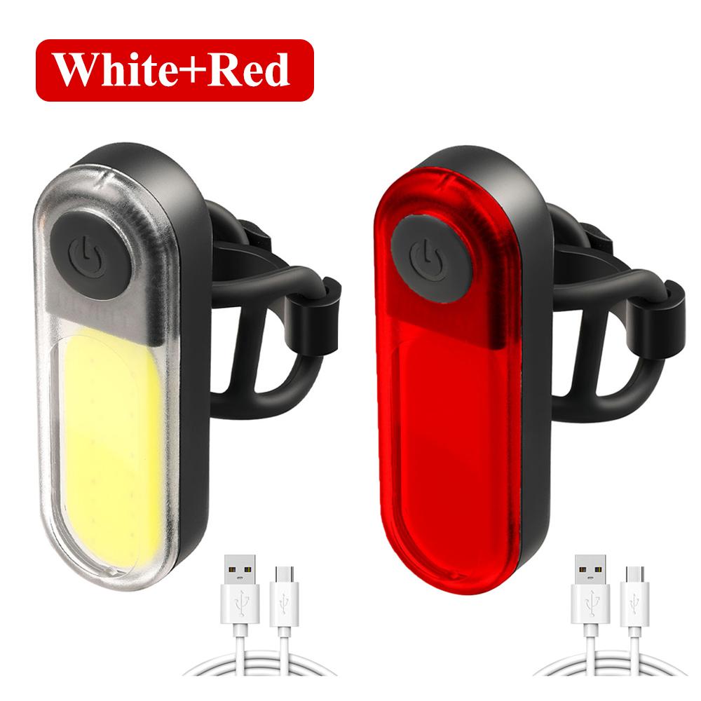 Красный/белый велосипедный задний фонарь Перезаряжаемый велосипедный задний фонарь Передний велосипедный фонарь Предупреждающий задний фонарь Фонарь для горного велосипеда Задний фонарь