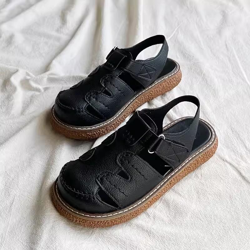 Ladies' Summer Thick Soled Hollow Out Casual Toe Sandals