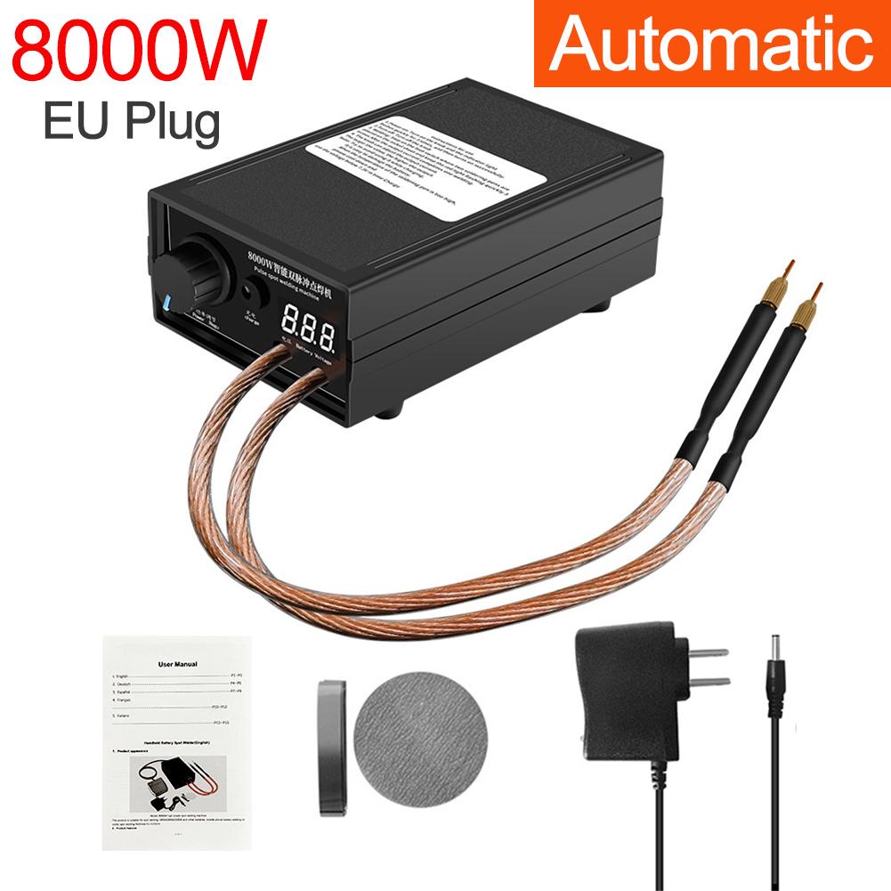 8000 Вт Электрический Автоматический Аппарат для Точечной Сварки DIY Машина для Точечной Сварки для Никелевой Ленты Аккумулятора 18650 для Никелевых Лент 0,1-0,3 мм