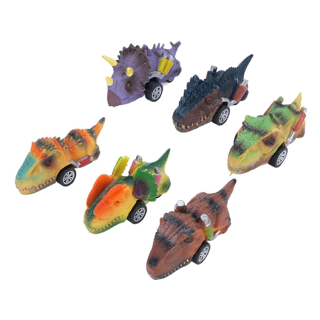 6шт игрушки динозавры инерционные машинки обучающие интерактивные искусно изготовленные игрушечные машинки динозавры набор для