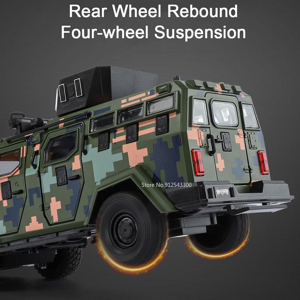 1:Модель автомобиля Sabertooth BYD U8 в масштабе 24, игрушка, литой под давлением сплав, звук, свет, амортизация, модели внедорожников, детские подарки