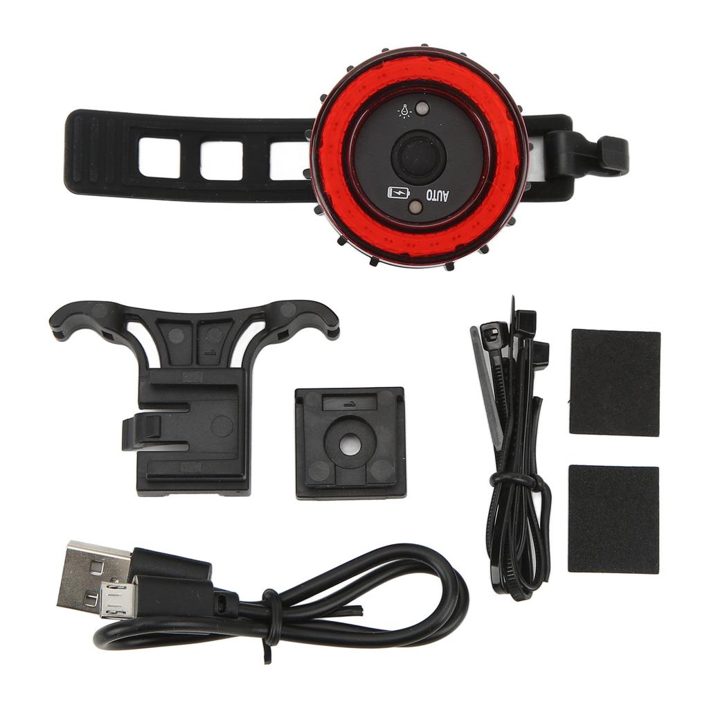 Smart Bike Tail Light USB Charging IPX5 Waterproof Small Sensing Brake Rear Light for Road Mountain