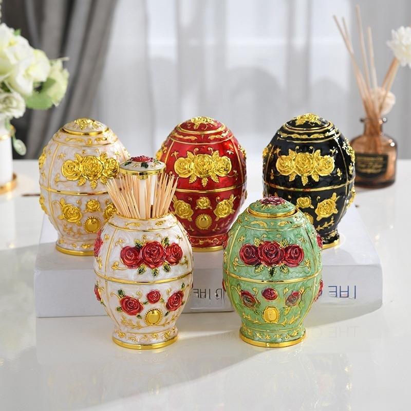 Nordic Retro Toothpick Box European Style Automatic Toothpick Holder Table Desktop Storage Box Home Decoration Ornaments