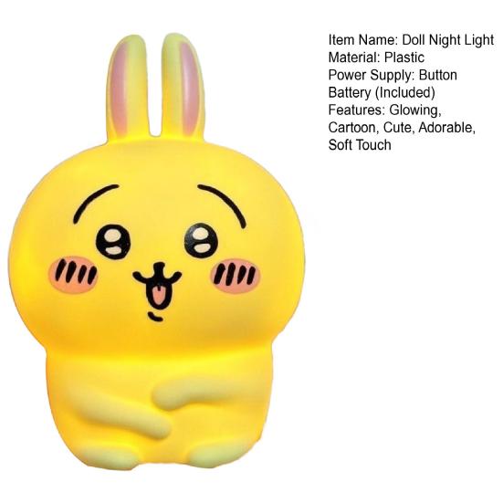 Милый аниме-кукла ночник Каваи светящаяся мультяшная кукла игрушка светящаяся в темноте подарки-сюрпризы для детей малышей детской спальни настольный декор