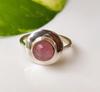 Натуральный розовый турмалин драгоценный камень 925 стерлинговое серебро дизайнерское кольцо размер 5.5 US