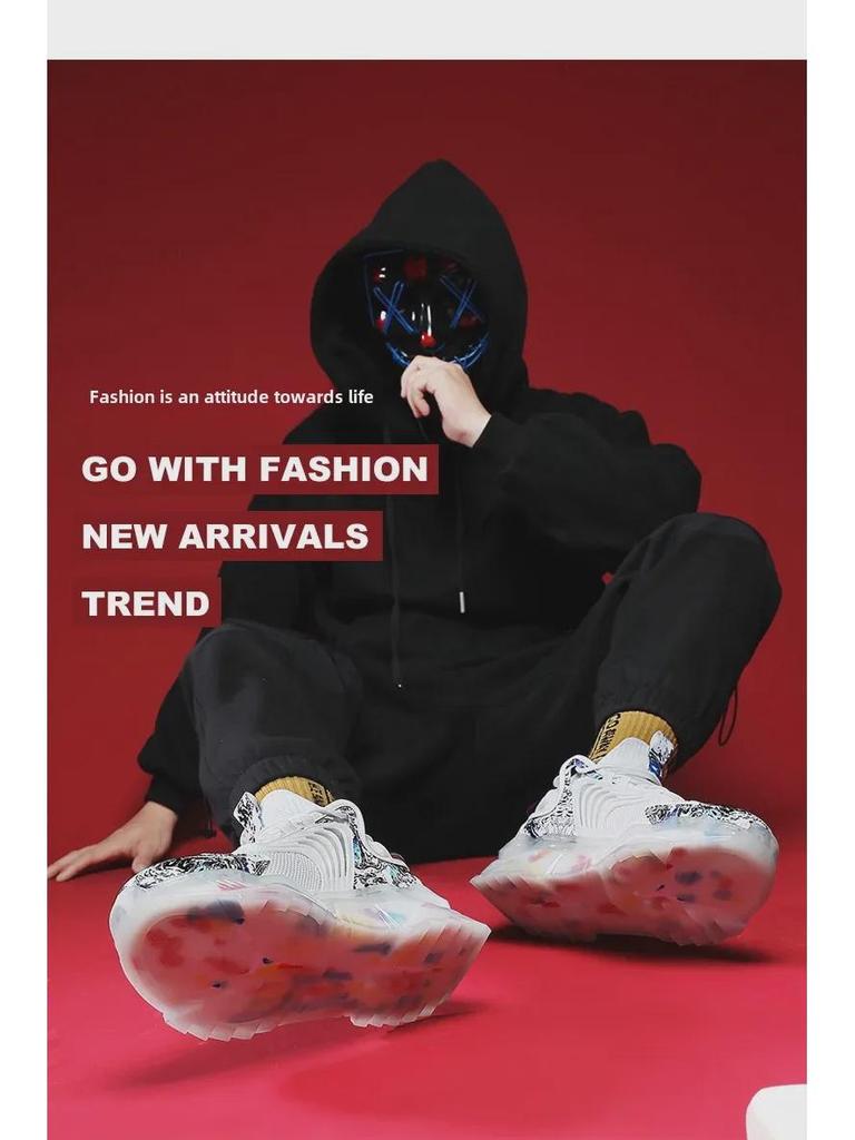 Мужская модная спортивная обувь - повседневные туфли для папы, увеличивающие рост, новые носки из-за рубежа, в наличии большие размеры