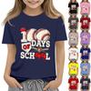 Детская модная повседневная футболка с коротким рукавом и круглым вырезом в честь 100-дневной годовщины школы