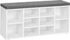 White Loft Shoe Cabinet with Seat
