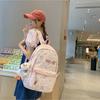 Doodle Students Backpack Fashion Shoulder Bag Multi Pocket School Bag  Boys Girls