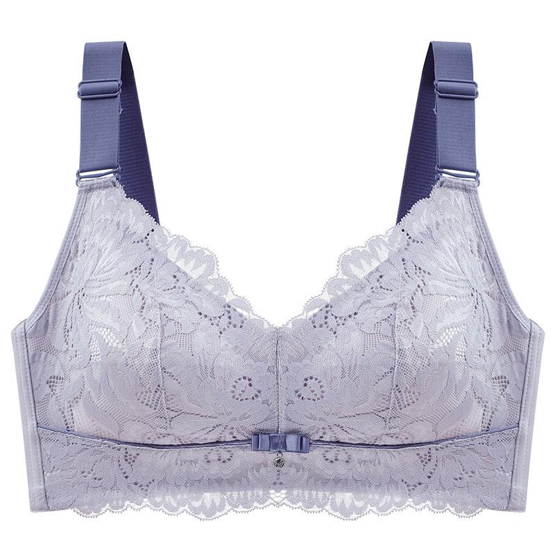 Thin E-cup Bra Women's Latex Underwear Sexy No Underwire Gathering Bra Side-folding Adjustable Bra Push Up Bra