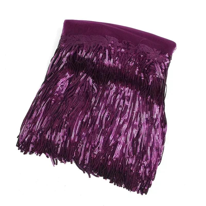 1-10 ярдов Meetee 18 см бахрома с пайетками, кисточки, кружево с блестками, бахрома для танцевальной одежды, платьев, декоративные швейные аксессуары для DIY