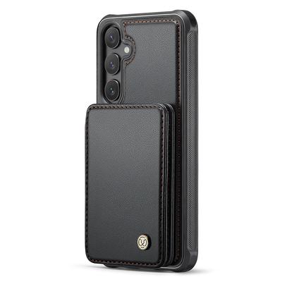 JEEHOOD J05 Чехол для Samsung Galaxy S24 Кожаный чехол для мобильного телефона со съемным магнитным отделением для карт