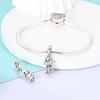 Silver Plated Chameleon Avocado Moon Spinning Eye Charms Fit Bangle Charm Beads Pendent Dangle Bracelet Woman Jewelry