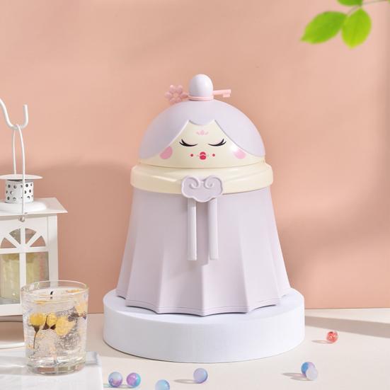 Мусорное ведро в форме принцессы для офиса, ванной комнаты, автомобиля, отеля, маленькое мусорное ведро для стола, компактный настольный мусорный бак