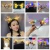 Hair Hoop LED Christmas Headband LED Glowing Headband Cute Deer Ear Antler Headband  Girl