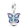 925 Silver Butterfly Dragonfly Charms Colorful Beads for DIY Bracelet Making Handmade Jewelry Supplies