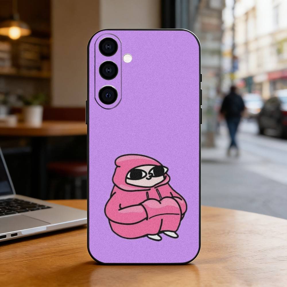 Ketnipz Cute Cartoon Phone Case For Samsung Galaxy A73,A72,A71,A70,A53,A52,A51,Soft Silicone Black Cover