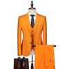 Men's Slim Fit Three-Piece Suit, Multi-Color British Wedding Tuxedo, Plus Size Groomsman Set