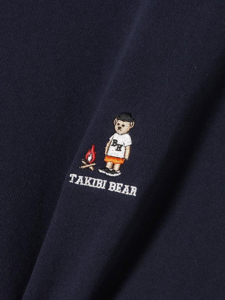 Beams Heart Takibi Bear Big Sweatshirt, Men's, Navy, Medium