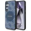 Чехол Guess 4G Round Patch Classic Logo Magsafe для Samsung Galaxy S25+ Синий
