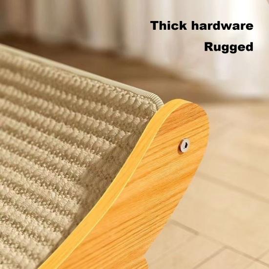 2-In-1 Sisal Cat Scratching Bed Anti-Slip Scratch Board Cat Bed Wear-Resistant Sisal Scratching Lounge Furniture Protector for Cats