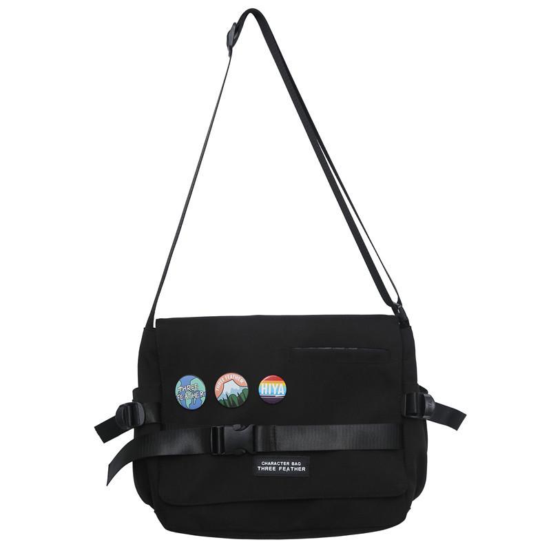 Men's Trendy Large Capacity Japanese Minimalist Crossbody Bag, Versatile College Student Shoulder & Messenger Bag