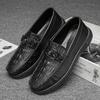 Мужская кожаная обувь Деловая формальная обувь Британский стиль Черная Повседневная кожаная обувь для мужчин JZ-2629