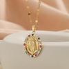 New Personalized Colorful Zircon Necklace Design, Fashionable, Light, Luxurious And Versatile, Popular Madonna Necklace