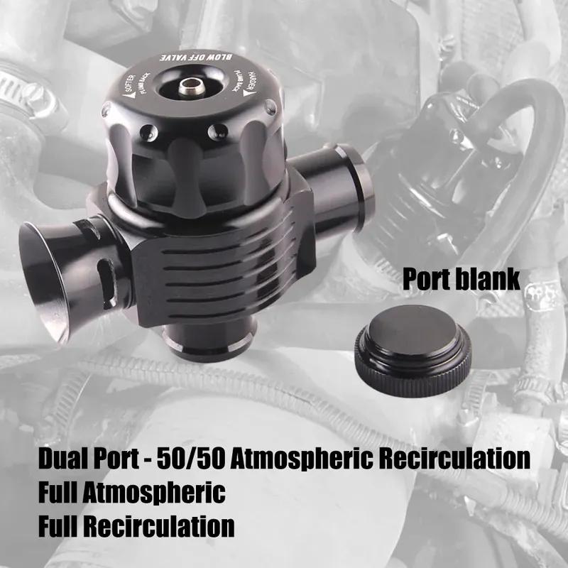 Universal 25mm Dual Port Aluminum Splitter Dump Blow off Turbo BOV Valve for VAG 1.8T Engine Performance Modification