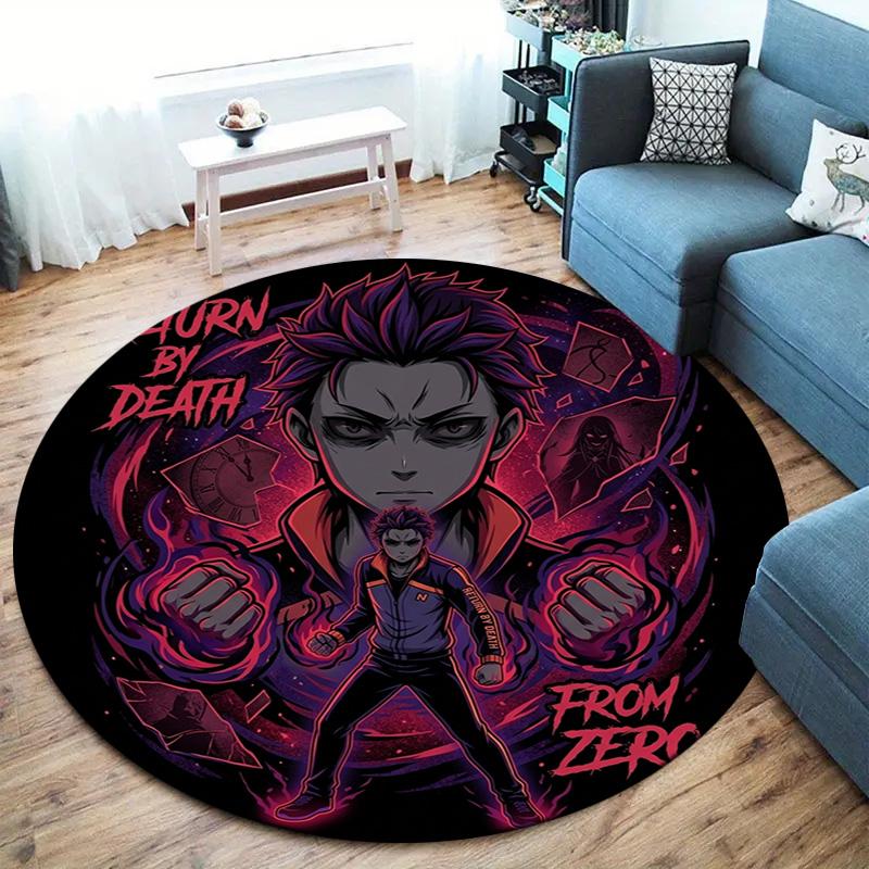 Re Zero Круглый ковер Ковер для гостиной спальни дивана игровой комнаты Декор Нескользящий коврик для пола
