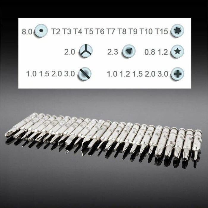 Jeu de tournevis - Largeight - 25 pièces - Sac en cuir noir - Embouts Torx - Usage polyvalent