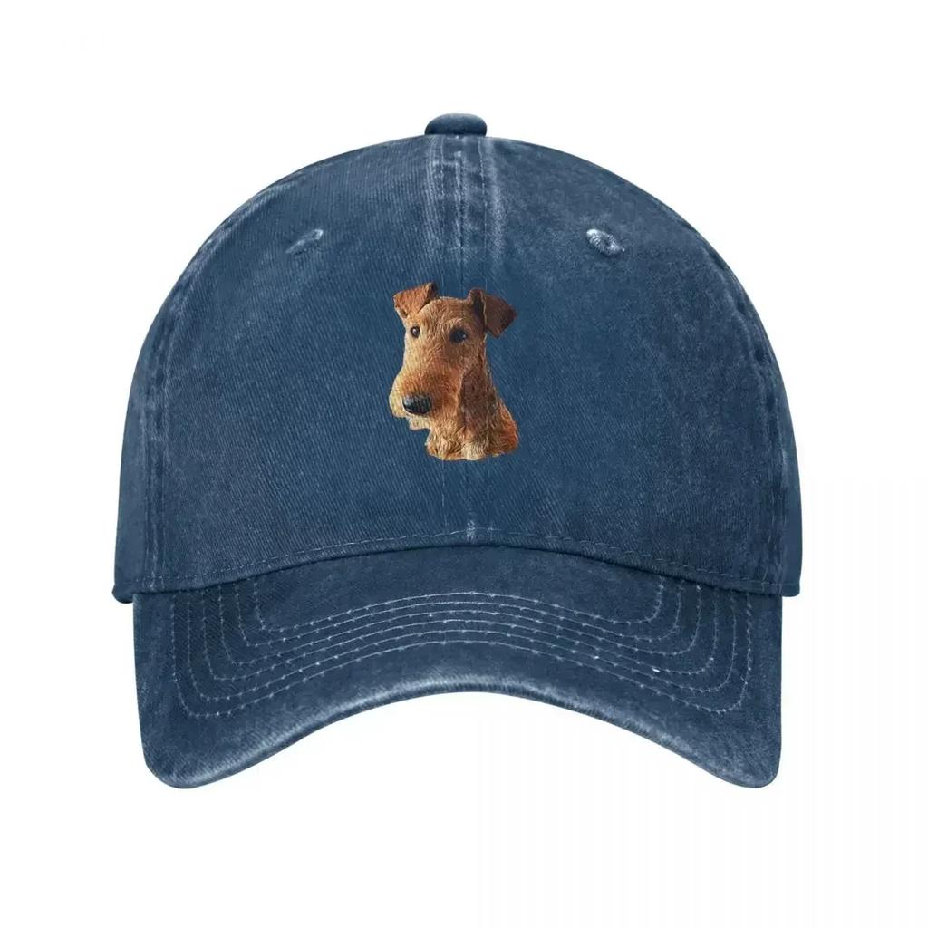 Airedale Terrier Head Art Baseball Cap Snap Back Hat Beach Outing Mountaineering Women Hats Unisexs
