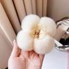 Autumn Winter Plastic Ball Grab Clip Large Plush Hairpin Back Head Shark Clip Hair Accessories 10cm European American Style New
