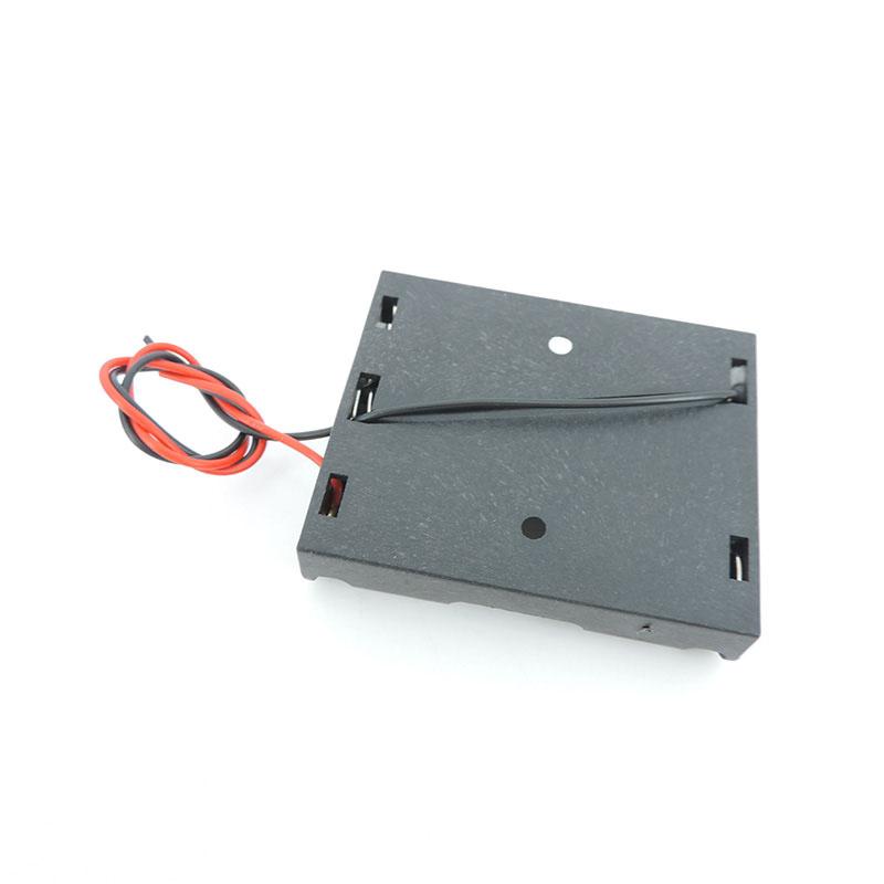 10 шт./лот 2pin черный пластик 3 слота AA 3x1.5v 4.5v батарейный ящик для хранения чехол DIY батарейный контейнер с проводом