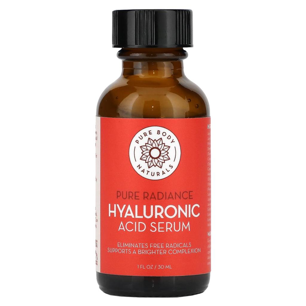 Pure Body Naturals Hyaluronic Acid Serum, 1 Fl Oz (30 Ml)