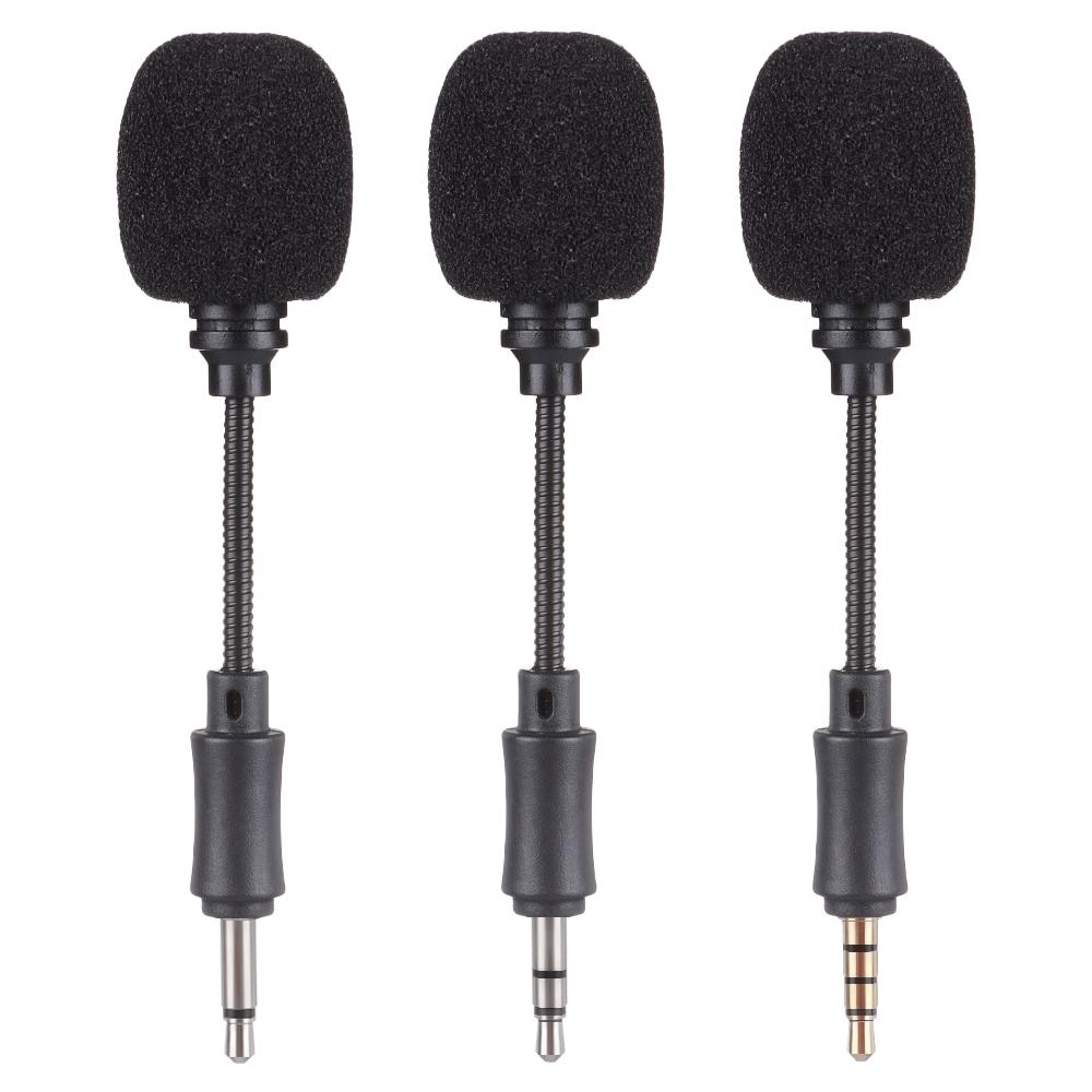 Mobile Phone Studio Megaphone Interview Microphone Recording Stereo Mic Mini Jack Microphone